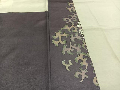 平和屋着物●訪問着　駒刺繍　吉祥花文　金彩　正絹　逸品　AABL3179fy