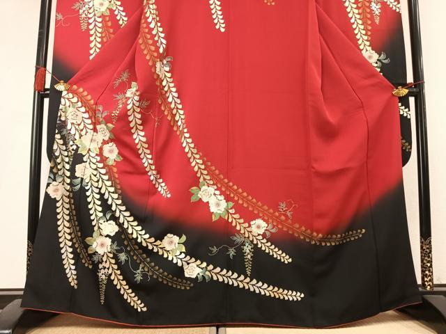 平和屋着物●豪華振袖　辻が花　暈し染め　金銀彩　正絹　逸品　AABL3191fy
