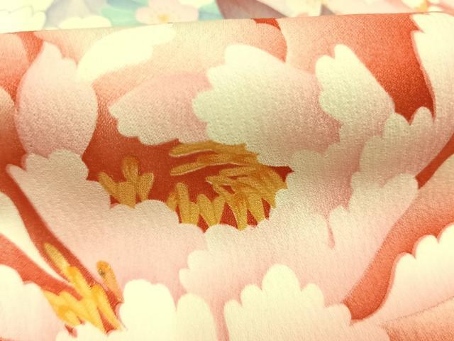 平和屋着物●豪華振袖　草花文　暈し染め　金彩　正絹　逸品　AABL3194fy