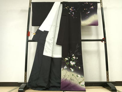 平和屋着物●訪問着　枝花文　暈し染め　金彩　正絹　逸品　AABL3208fy