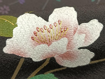 平和屋着物●訪問着　枝花文　暈し染め　金彩　正絹　逸品　AABL3208fy