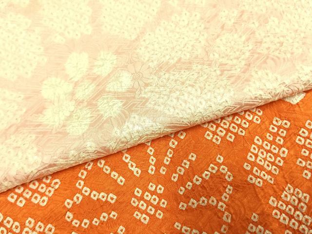 平和屋着物●豪華振袖　総絞り　草花文　暈し染め　正絹　逸品　AABL3211fy