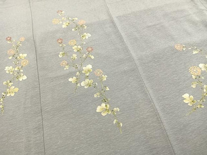 平和屋着物●訪問着　草花文　金彩　正絹　逸品　AABL3213fy
