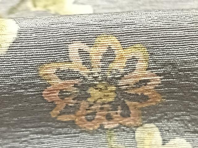 平和屋着物●訪問着　草花文　金彩　正絹　逸品　AABL3213fy