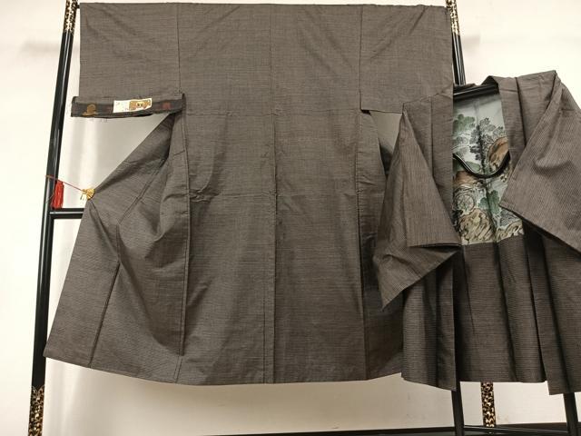 平和屋着物●男性　本場大島紬　アンサンブル　手織　100亀甲　総詰め　村田満作　証紙付き　正絹　逸品　AABL3215fy
