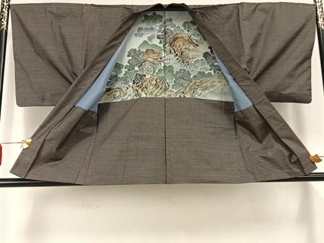 平和屋着物●男性　本場大島紬　アンサンブル　手織　100亀甲　総詰め　村田満作　証紙付き　正絹　逸品　AABL3215fy