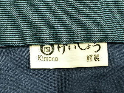 平和屋着物●男性　お召　アンサンブル　古今織　縞　反端付き　正絹　逸品　未使用　AABL3217fy