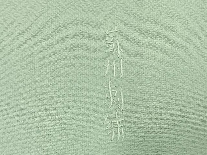 平和屋着物●訪問着　中国三大刺繍　スワトウ刺繍　汕頭刺繍　蘇州刺繍　総刺繍　扇面花鳥文　暈し染め　正絹　逸品　未使用　AABL3219fy