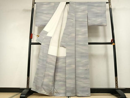 平和屋着物●上質な小紋　霞文　暈し染め　正絹　逸品　未使用　AABL3222fy