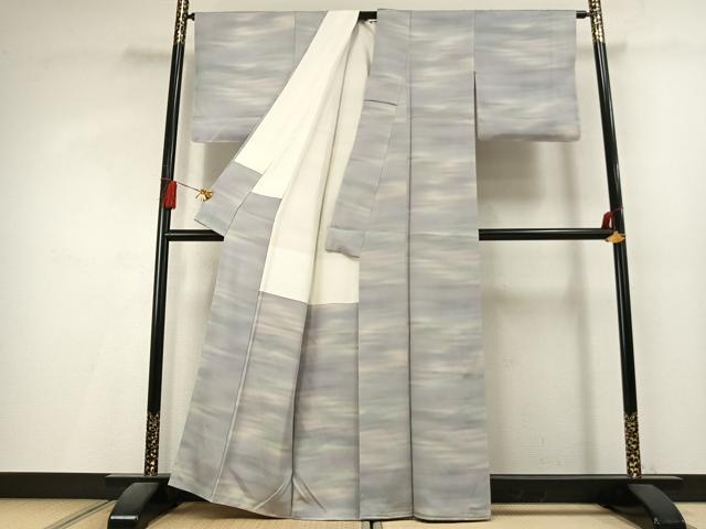 平和屋着物●上質な小紋　霞文　暈し染め　正絹　逸品　未使用　AABL3222fy