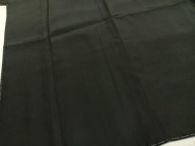 平和屋着物●男性　黒紋付　羽織セット　正絹　逸品　AABL3223fy