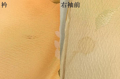 平和屋着物●上質な小紋　地紋起こし　枝花文　暈し染め　正絹　逸品　AABL3225fy