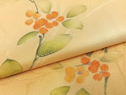 平和屋着物●上質な小紋　地紋起こし　枝花文　暈し染め　正絹　逸品　AABL3225fy