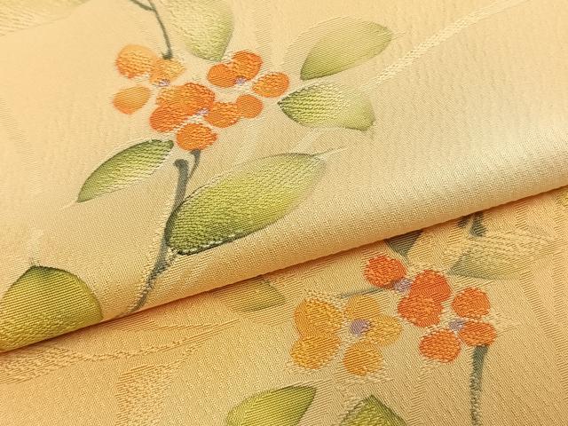 平和屋着物●上質な小紋　地紋起こし　枝花文　暈し染め　正絹　逸品　AABL3225fy