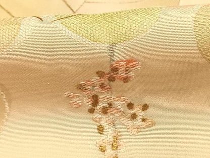 平和屋着物●上質な小紋　地紋起こし　草花文　正絹　逸品　AABL3227fy
