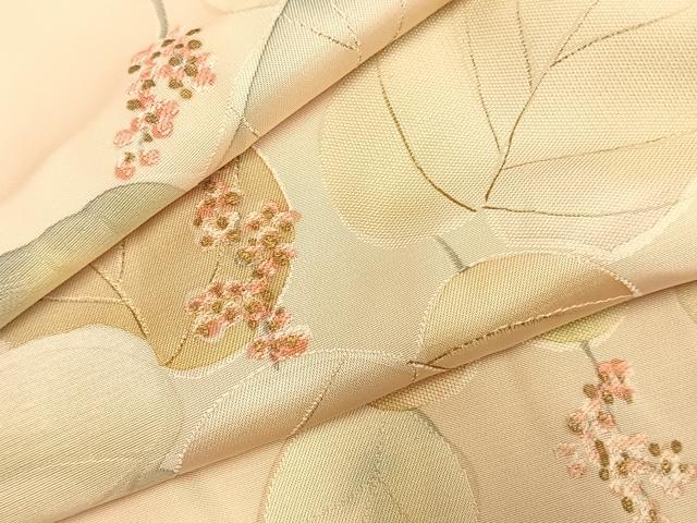 平和屋着物●上質な小紋　地紋起こし　草花文　正絹　逸品　AABL3227fy