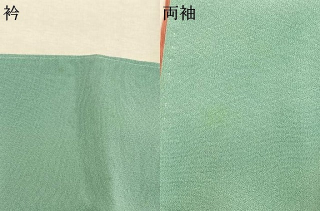 平和屋着物●訪問着　手描き　草花文　暈し染め　正絹　逸品　AABL3229fy