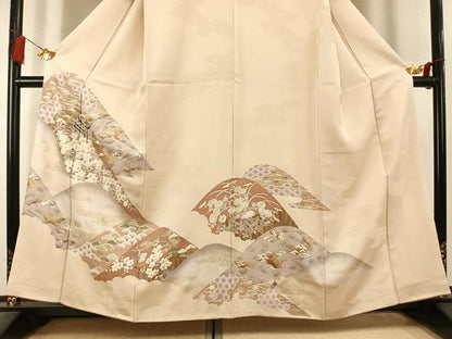 平和屋着物●訪問着　松竹梅　御所車花文　金彩　正絹　逸品　AABL3230fy