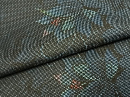 平和屋着物●本場大島紬　9マルキ　花唐草文　正絹　逸品　未使用　AABL3233fy