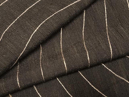 平和屋着物●上質な紬　総刺繍　抽象文様　正絹　逸品　AABL3237fy