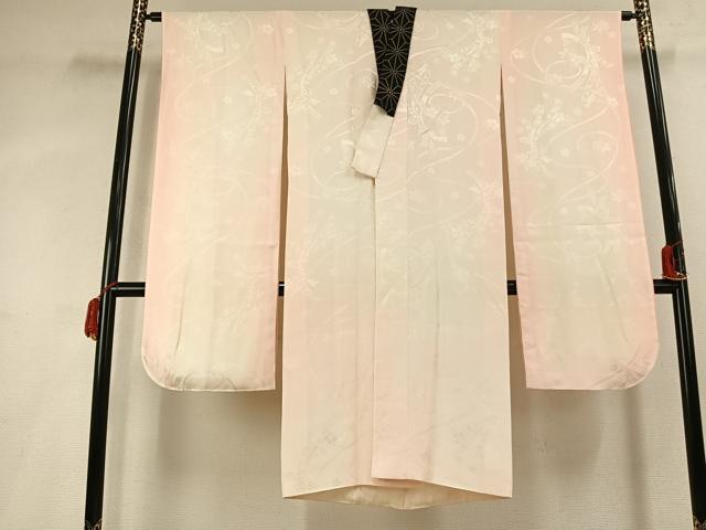 平和屋着物●振袖用長襦袢　袷　束ね熨斗花地紋　暈し染め　正絹　逸品　AABL3242fy