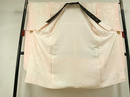 平和屋着物●振袖用長襦袢　袷　束ね熨斗花地紋　暈し染め　正絹　逸品　AABL3242fy