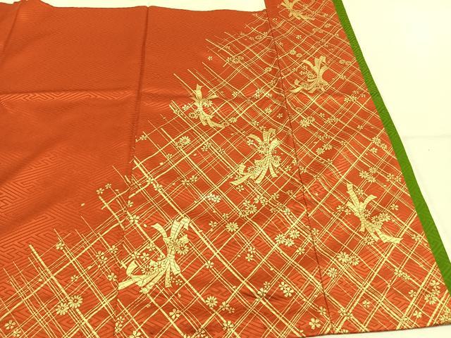 平和屋着物●豪華振袖　花蝶文　暈し染め　金銀彩　正絹　逸品　AABL3243fy