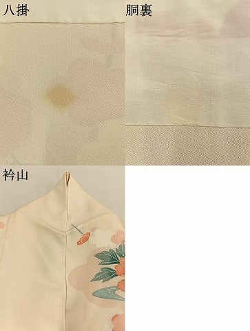 平和屋着物●豪華振袖　刺繍　花鳥文　金彩　正絹　逸品　AABL3244fy