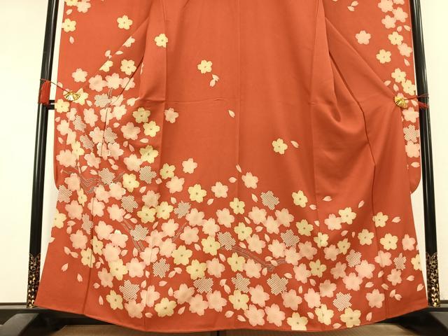 平和屋着物●豪華振袖　刺繍　舞桜文　金彩　正絹　逸品　AABL3245fy