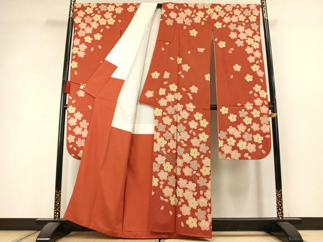 平和屋着物●豪華振袖　刺繍　舞桜文　金彩　正絹　逸品　AABL3245fy