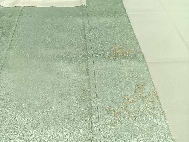 平和屋着物●訪問着　扇面花文　暈し染め　金彩　三越扱い　正絹　逸品　未使用　AABL3253fy