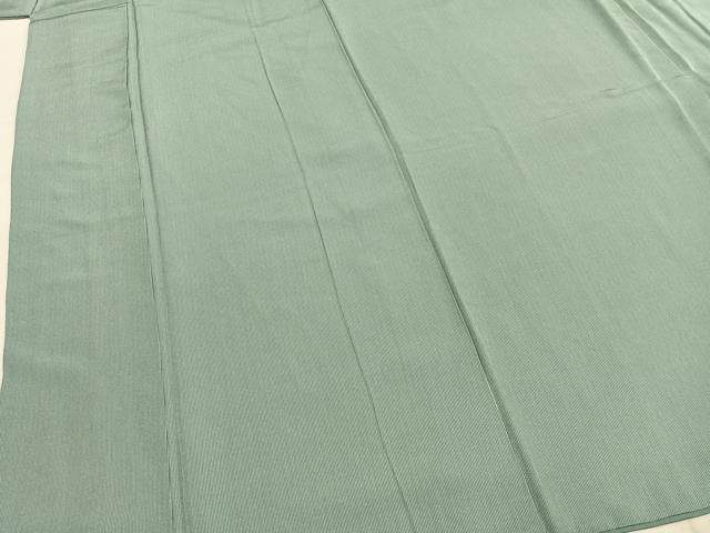 平和屋着物●江戸小紋　万筋　緑色×白色　正絹　逸品　AABL3255fy