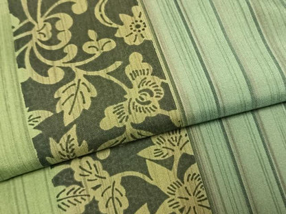 平和屋着物●本場染大島紬　花蝶間道　正絹　逸品　AABL3263fy