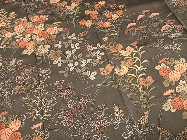 平和屋着物●訪問着　草花文　正絹　逸品　AABL3266fy