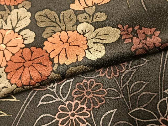 平和屋着物●訪問着　草花文　正絹　逸品　AABL3266fy