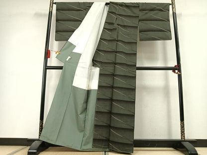 平和屋着物●本場大島紬　9マルキ　抽象文様　正絹　逸品　未使用　AABL3268fy