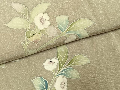 平和屋着物●訪問着　友禅　枝花文　暈し染め　正絹　逸品　AABL3269fy