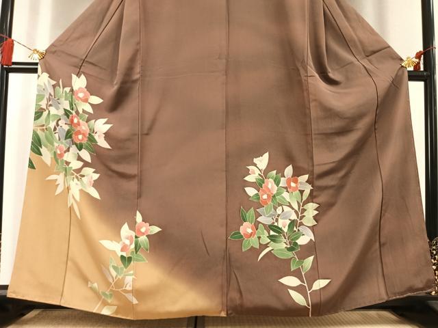 平和屋着物●訪問着　枝花文　暈し染め　正絹　逸品　AABL3270fy