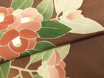 平和屋着物●訪問着　枝花文　暈し染め　正絹　逸品　AABL3270fy
