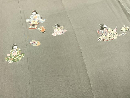 平和屋着物●寺山存男　訪問着　人物文　正絹　逸品　未使用　AABL3271fy