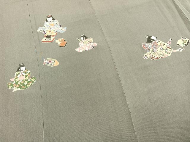 平和屋着物●寺山存男　訪問着　人物文　正絹　逸品　未使用　AABL3271fy