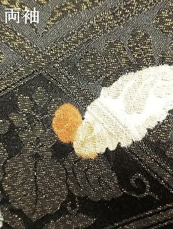 平和屋着物●豪華振袖　絞り　駒刺繍　花蝶文　金銀彩　金通し地　正絹　逸品　AABL3276fy