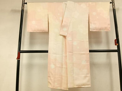 平和屋着物●長襦袢　袷　舞葉地紋　暈し染め　広衿仕立て　正絹　逸品　AABL3281fy