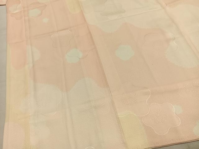 平和屋着物●長襦袢　袷　舞葉地紋　暈し染め　広衿仕立て　正絹　逸品　AABL3281fy