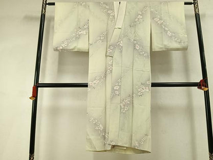 平和屋着物●長襦袢　無双仕立て　草花文　暈し染め　正絹　逸品　AABL3282fy