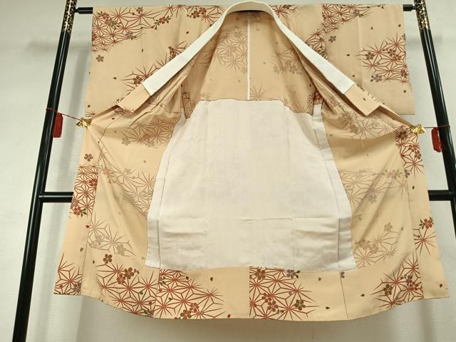 平和屋着物●長襦袢　無双仕立て　舞桜文　鈴乃屋扱い　正絹　逸品　AABL3284fy