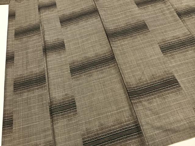 平和屋着物●本場大島紬　9マルキ　横段文　正絹　逸品　AABL3288fy