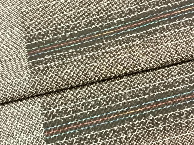 平和屋着物●本場大島紬　9マルキ　横段文　正絹　逸品　AABL3288fy