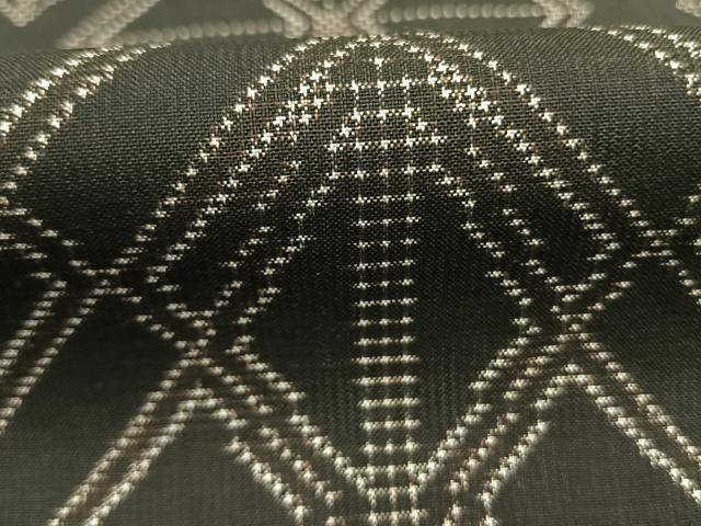 平和屋着物●本場大島紬　7マルキ　幾何学文様　正絹　逸品　AABL3290fy