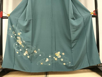 平和屋着物●訪問着　吉祥花文　金彩　正絹　逸品　AABL3291fy